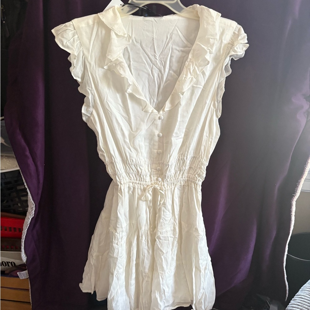 Nordstrom White Ruffled Dress